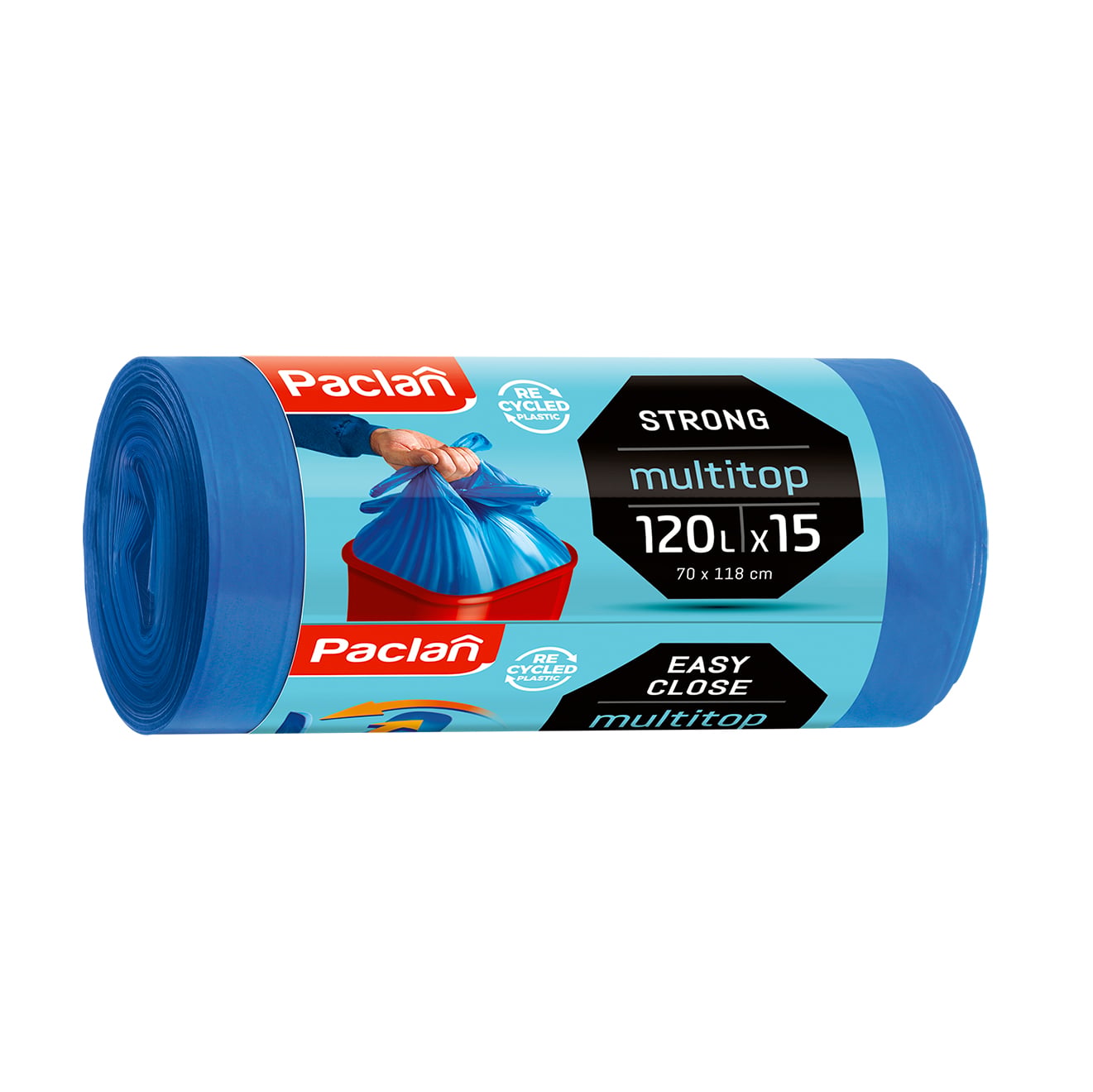 Мішки для сміття Paclan Multitop 120 л, 15 шт
